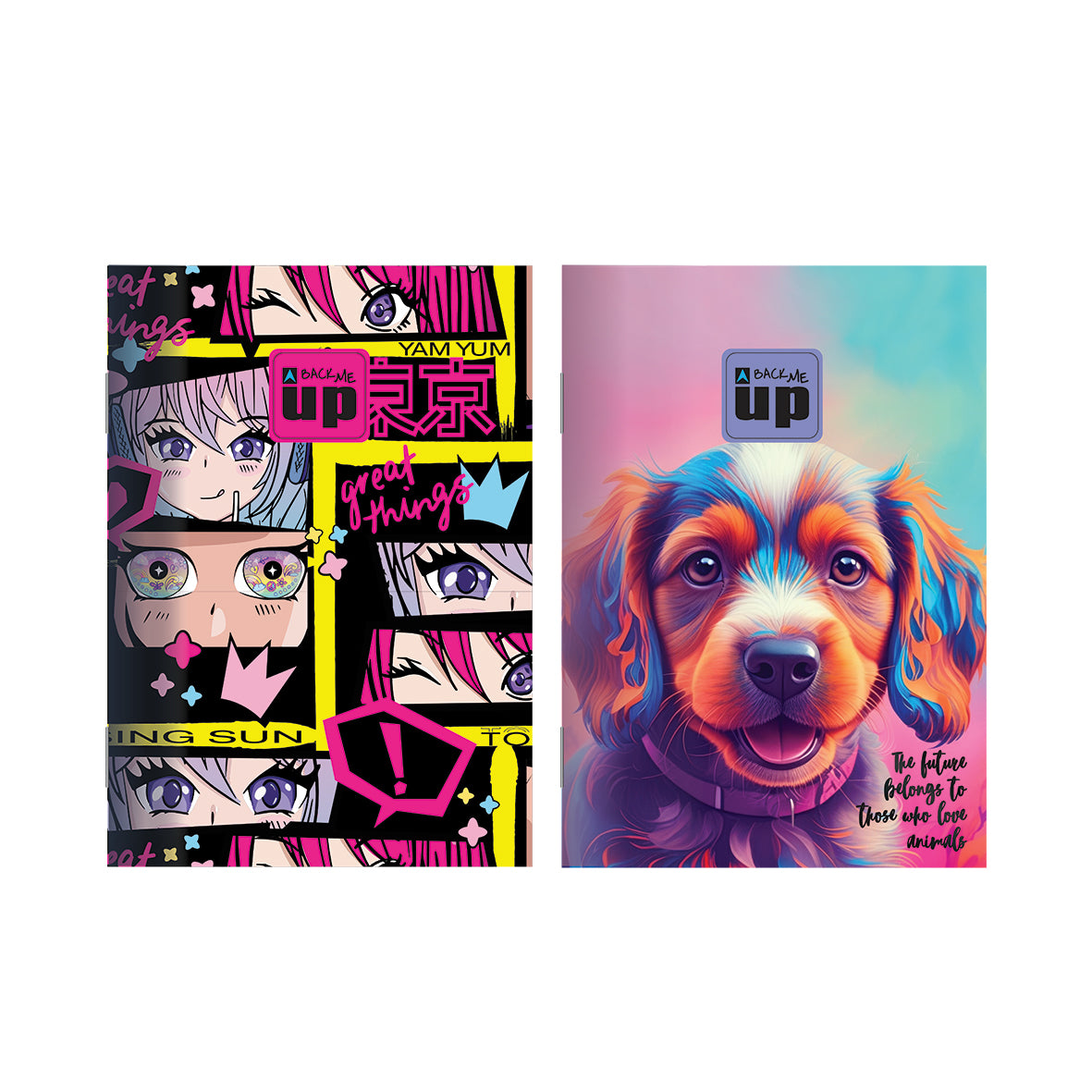 Τετράδιο με ρίγες A4 καρφίτσα 50 φύλλων-Anime/Puppy