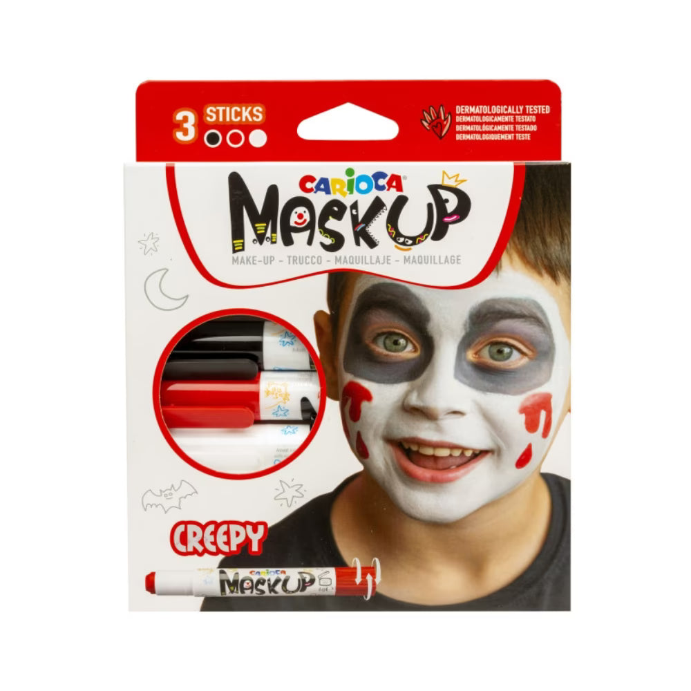 Μαρκαδόροι προσώπου Carioca mask up - creepy, 3 χρώματα 43491