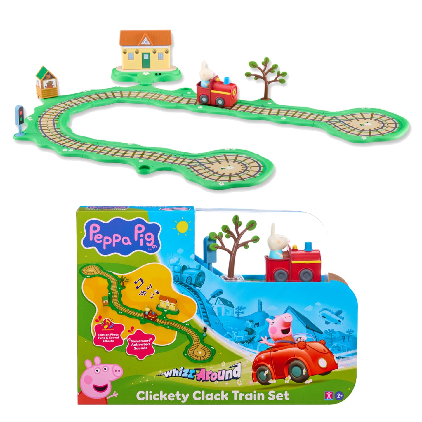 Το τρένο της Ρεβέκκας Κουνέλι Whizz around clickety clack Peppa Pig