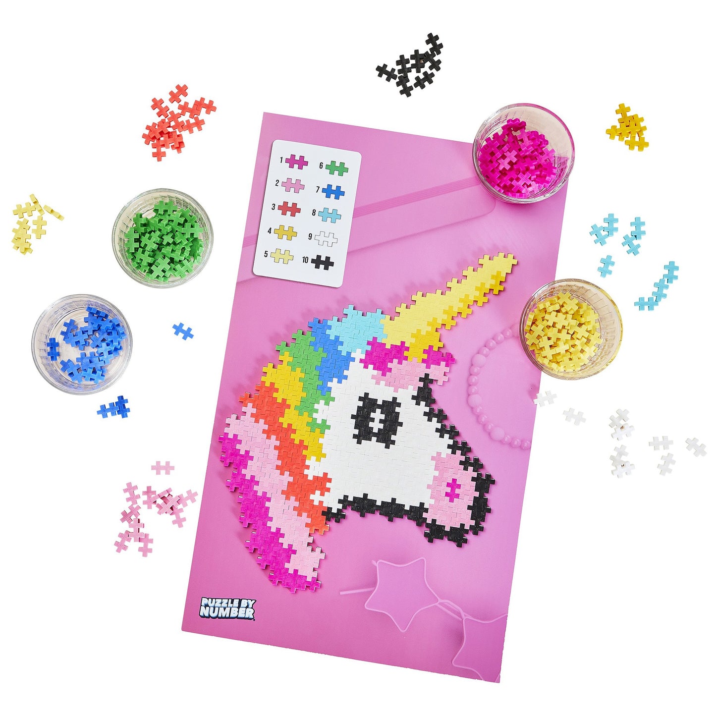 Μονόκερος-Plus-Plus τουβλάκια puzzle by number, 250 κομμάτια