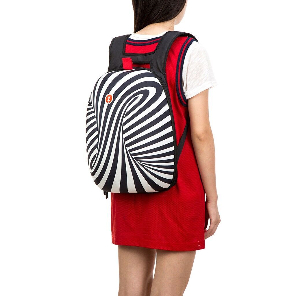 ZIPIT Shell Backpack, Black & White - Image 3