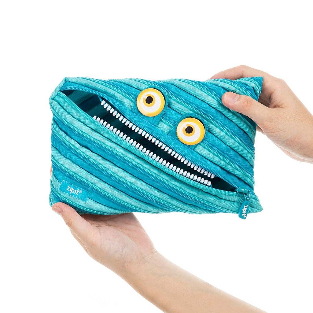 ZIPIT Wildlings Jumbo Pencil Case, Pencil Pouch for Kids, Blue - Image 5