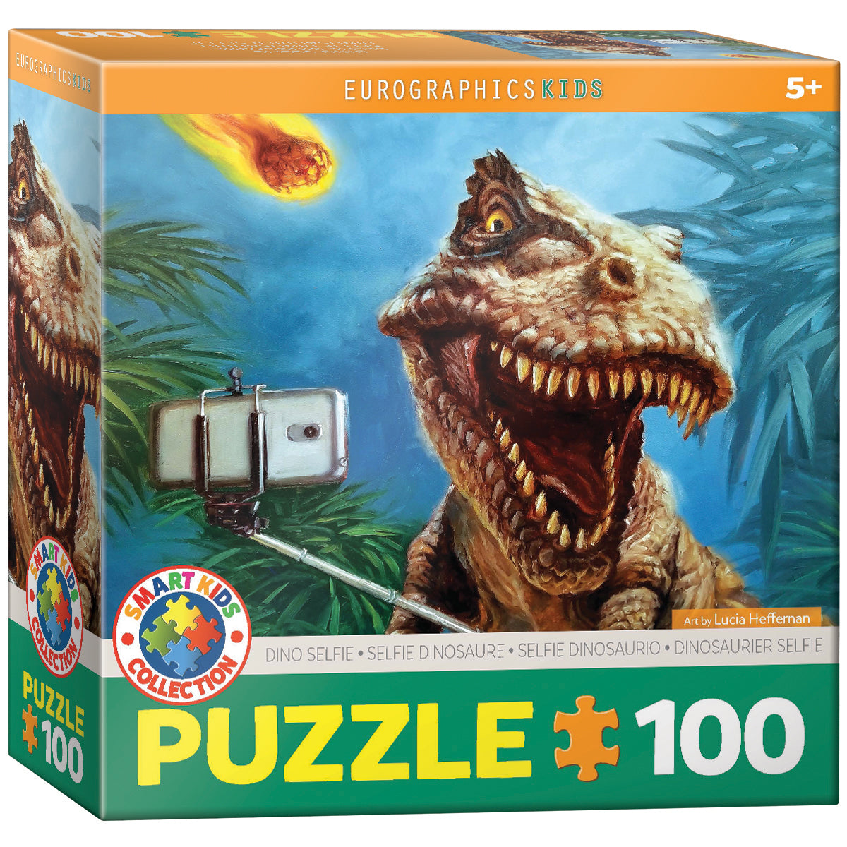 "Dino Selfie" puzzle, 100 pieces