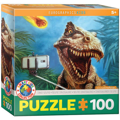 "Dino Selfie" puzzle, 100 pieces