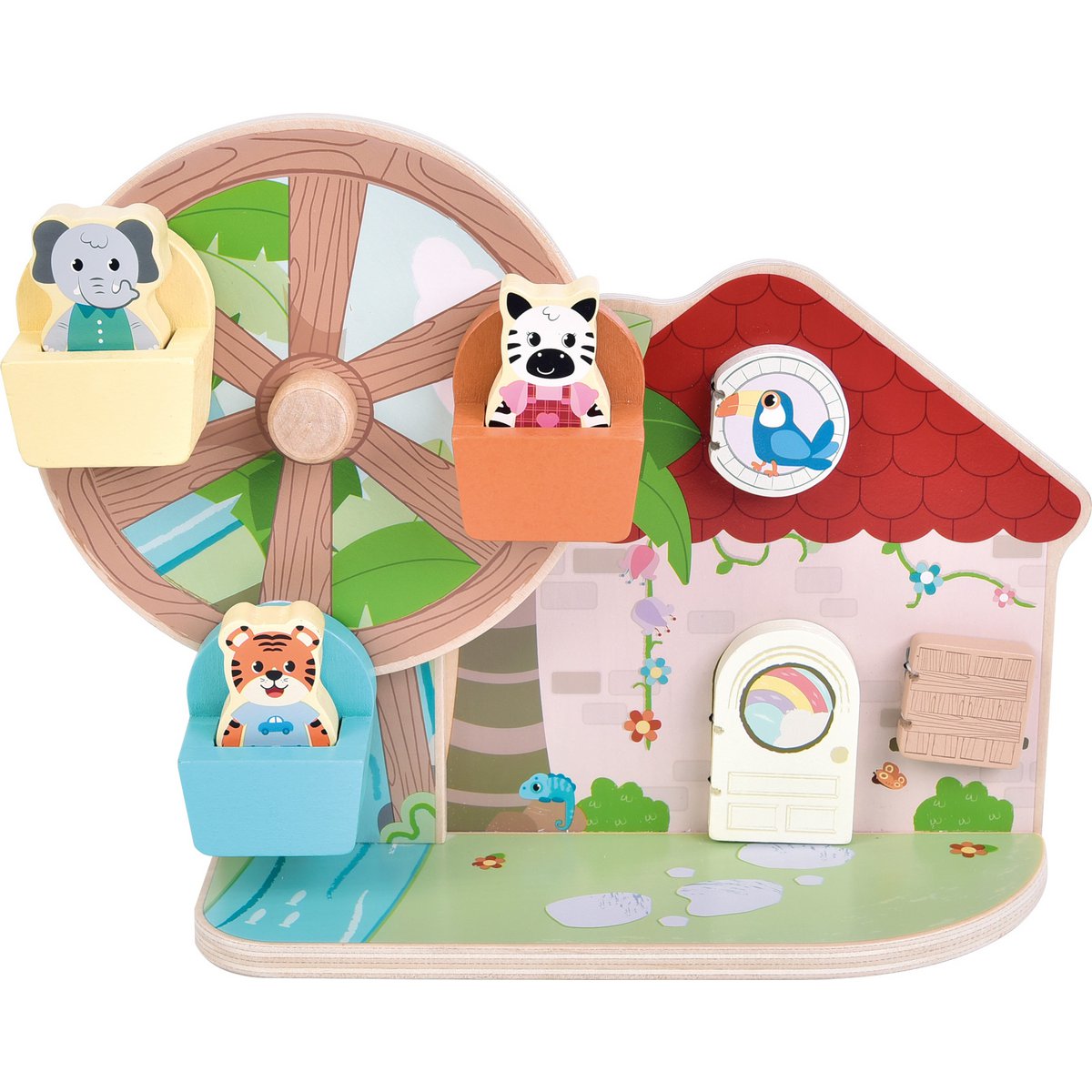 Ρόδα του λούνα παρκ με άγρια ζώα 12 μηνών+