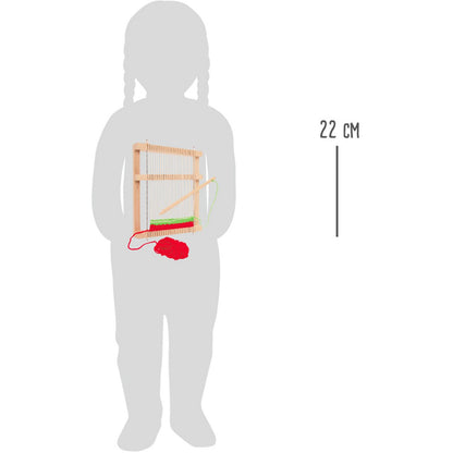 Ξύλινος αργαλειός μικρός, με νήματα