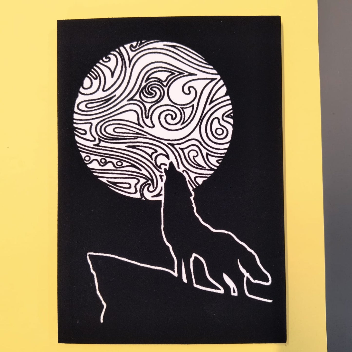 Τετράδιο Velvet A5 βιβλιοδετημένο, ριγέ, λύκος