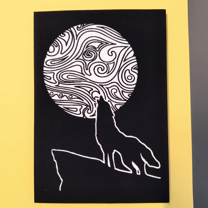 Τετράδιο Velvet A5 βιβλιοδετημένο, ριγέ, λύκος