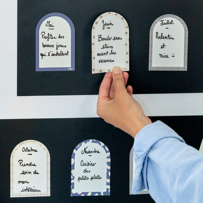 Σετ από μαγνήτες για σημειώσεις Αψίδα-μπλε και κόκκινο