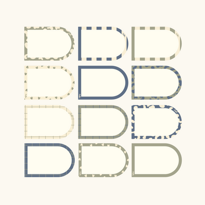 Σετ από μαγνήτες για σημειώσεις Αψίδα-πράσινο και μπλε