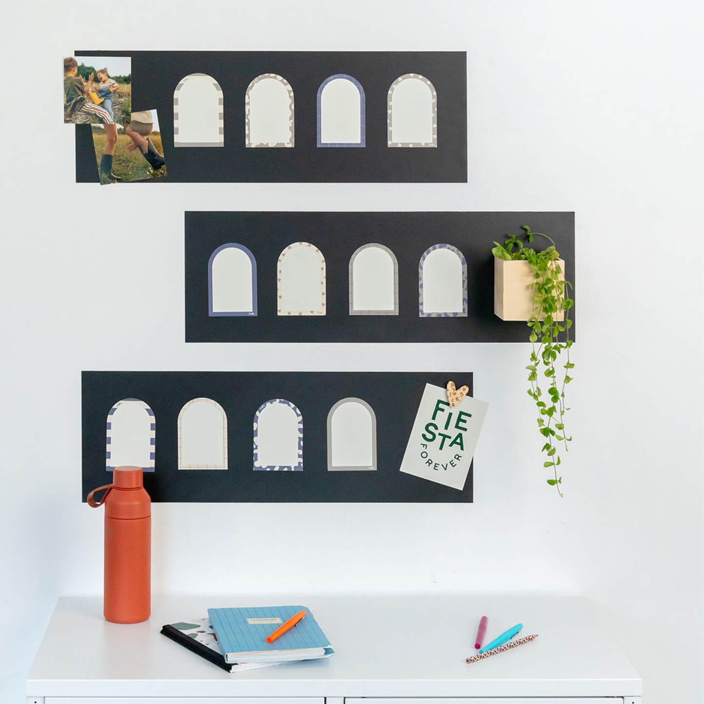 Σετ από μαγνήτες για σημειώσεις Αψίδα-πράσινο και μπλε