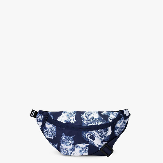 Τσάντα μέσης Loqi red poppy bee cats Recycled Bumbag