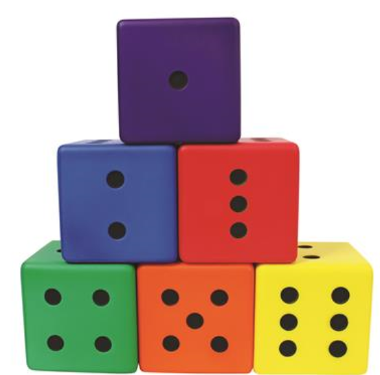 Giant dice 14 x 14 cm. 