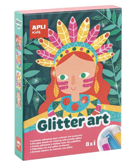 Crafts with glitter Apli