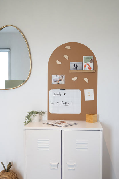 Magnetic adhesive board colored arch-caramel 