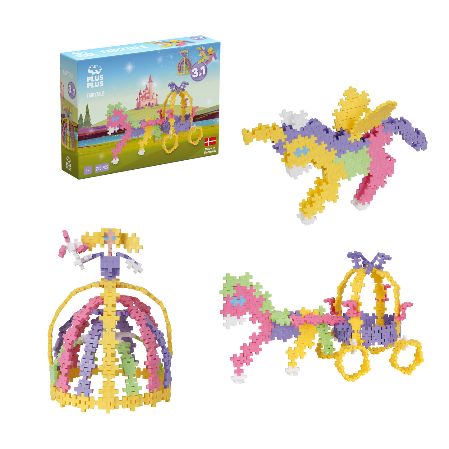 Carriage &amp; fairy - PLUS-PLUS bricks Learn to build