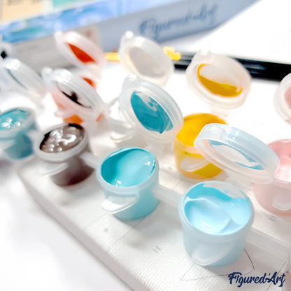 Ελέφαντας-Κιτ ζωγραφικής με αριθμούς με τελάρο