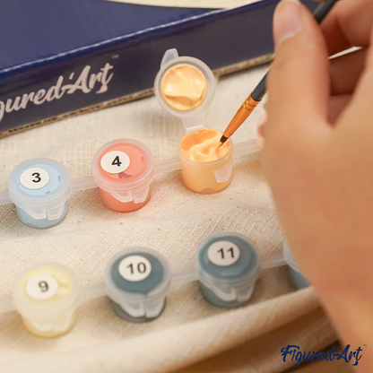 Ελέφαντας-Κιτ ζωγραφικής με αριθμούς με τελάρο