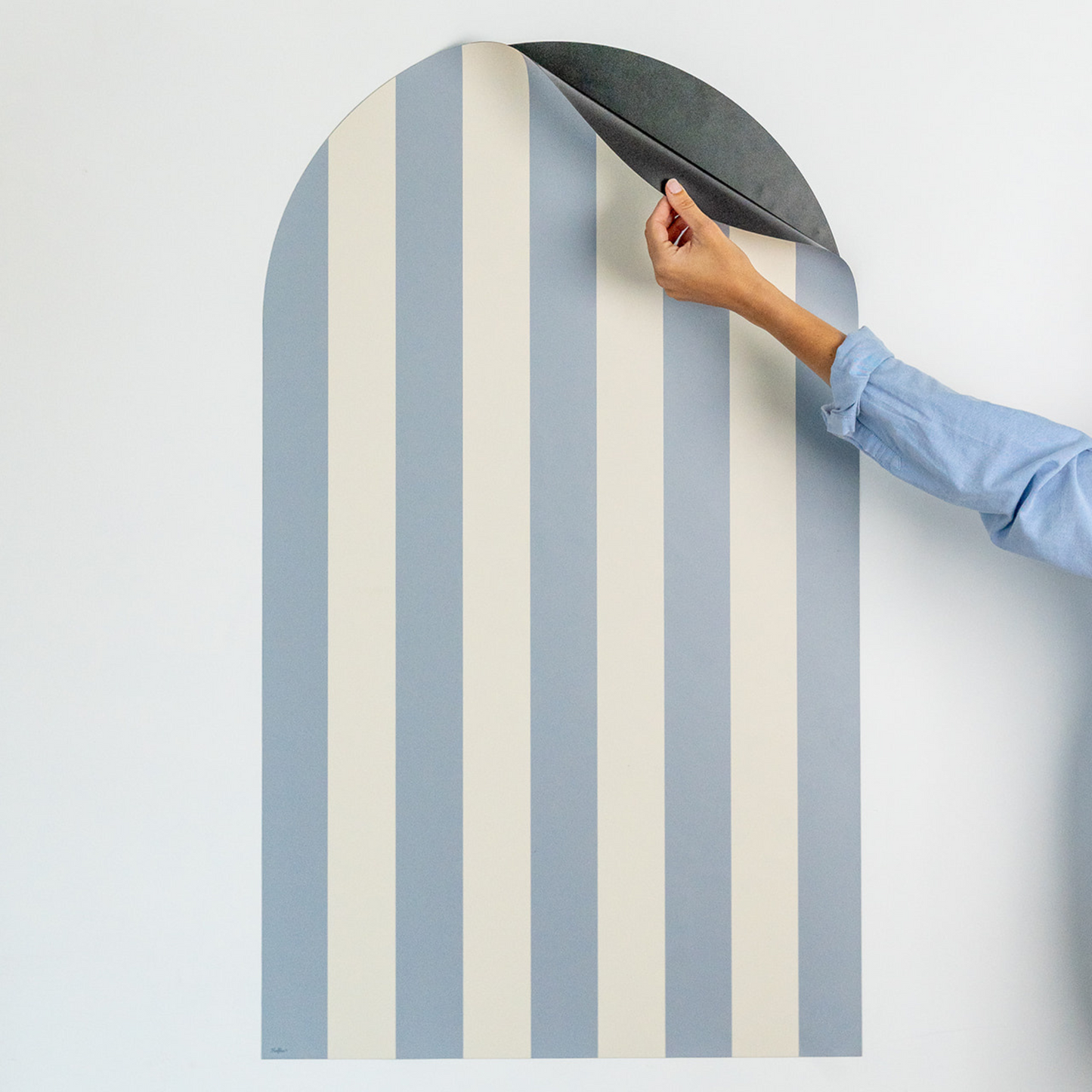 Μαγνητικός αυτοκόλλητος πίνακας χρωματιστή αψίδα-ριγέ θαλασσί