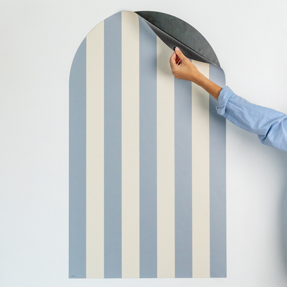 Μαγνητικός αυτοκόλλητος πίνακας χρωματιστή αψίδα-ριγέ θαλασσί