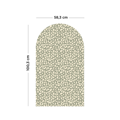 Μαγνητικός αυτοκόλλητος πίνακας χρωματιστή αψίδα-απαλό πράσινο λεοπάρ