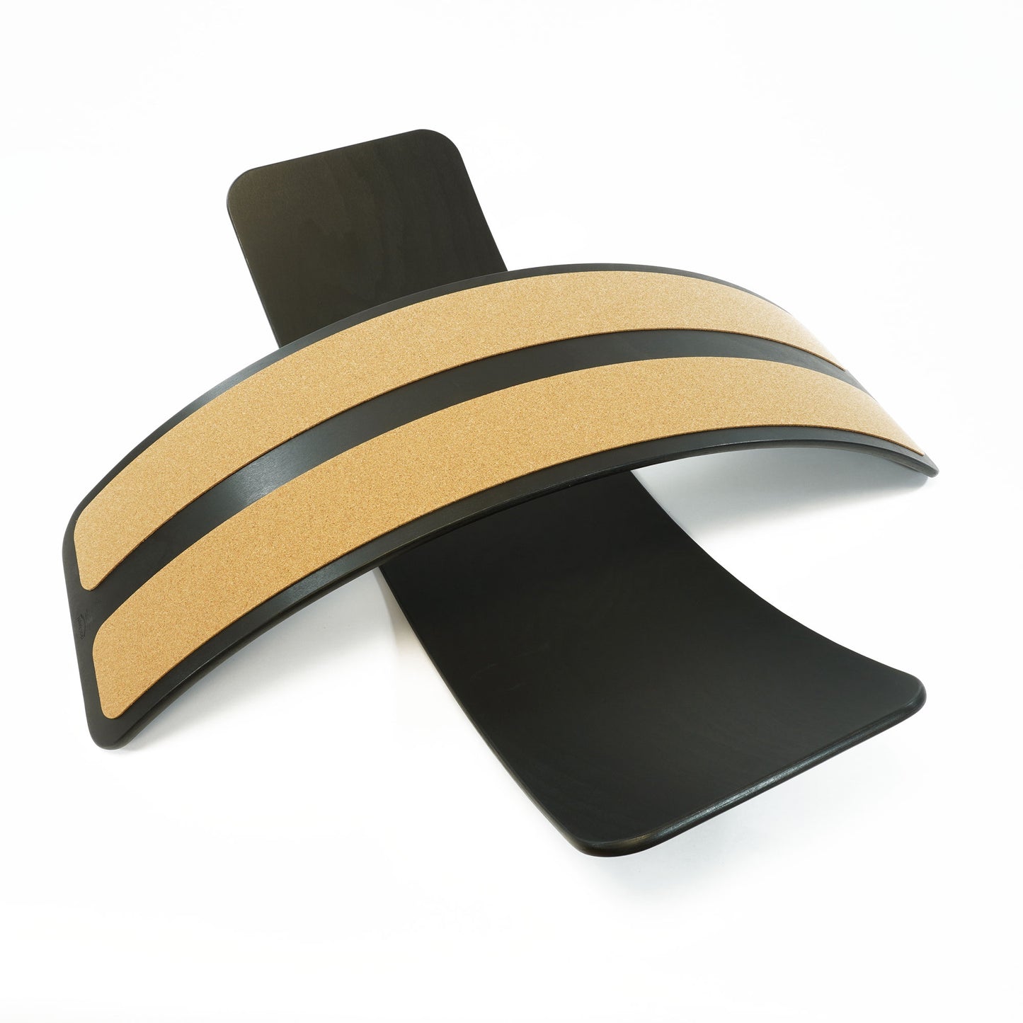 Εύκαμπτη ξύλινη σανίδα ισορροπίας das.Brett με αντιολισθητικά, χρώμα μαύρο