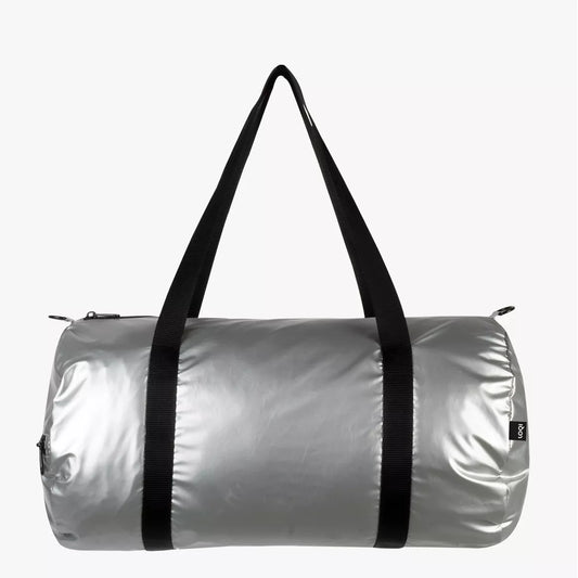 Τσάντα ταξιδιού Loqi Metallic Silver/Gold διπλής όψης weekender