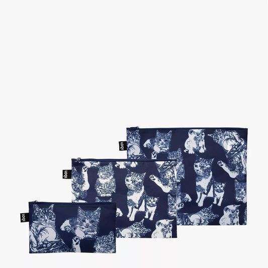 Θήκες Loqi  Red Poppy-Cats zip pockets set