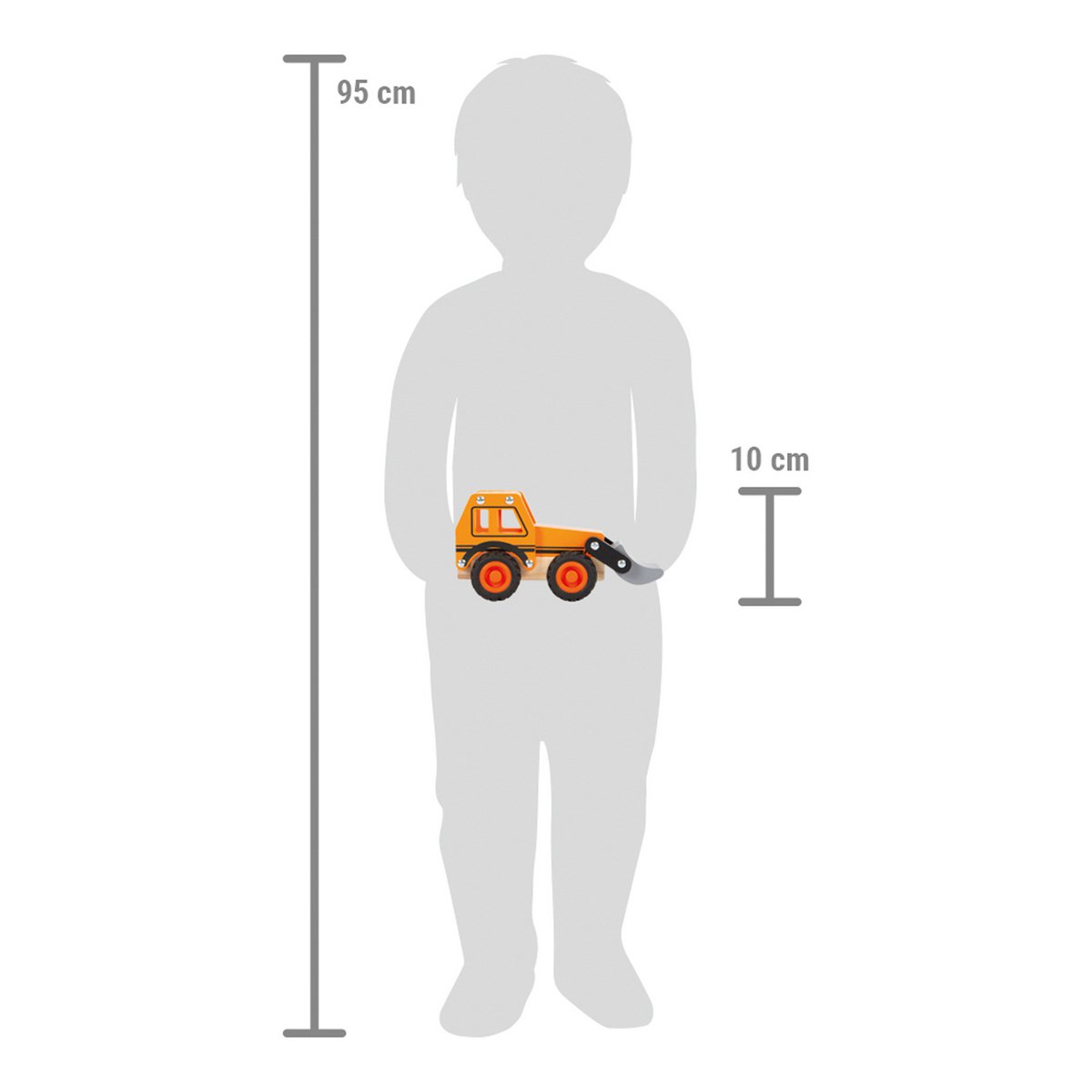 Ξύλινος εκσκαφέας, χρώμα πορτοκαλί