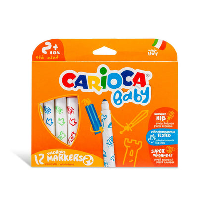 Μαρκαδόροι Carioca baby 12 χρώματα-42814, ηλικίες 2+