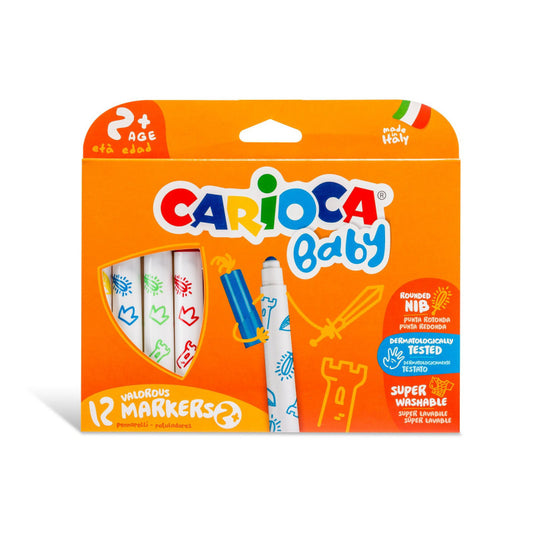 Μαρκαδόροι Carioca baby 12 χρώματα-42814, ηλικίες 2+