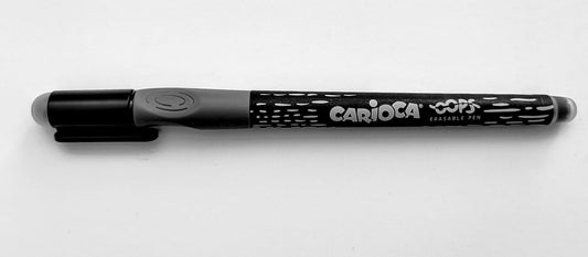 Carioca erasable pen with built-in eraser, black
