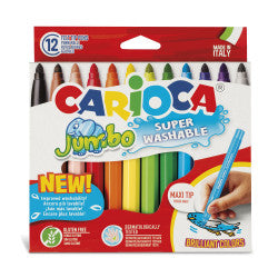 Μαρκαδόροι Carioca Jumbo, 12 χρώματα