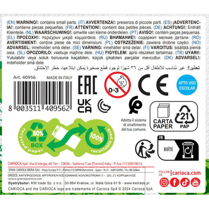 Fabric painting markers, Carioca Fabric, 12 colors