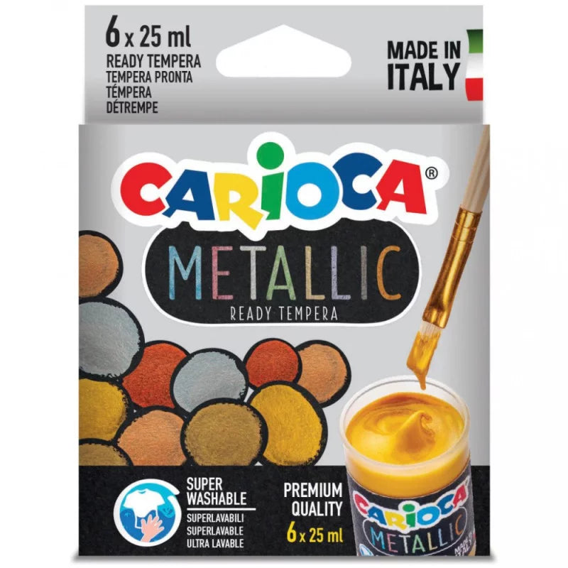 Τέμπερες Metallic Carioca, 6 χρώματα