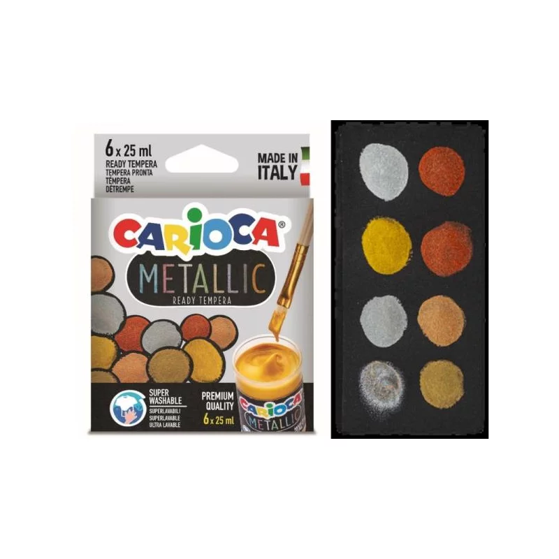 Τέμπερες Metallic Carioca, 6 χρώματα