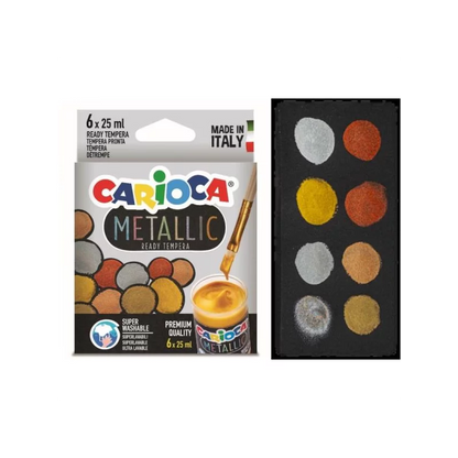 Τέμπερες Metallic Carioca, 6 χρώματα