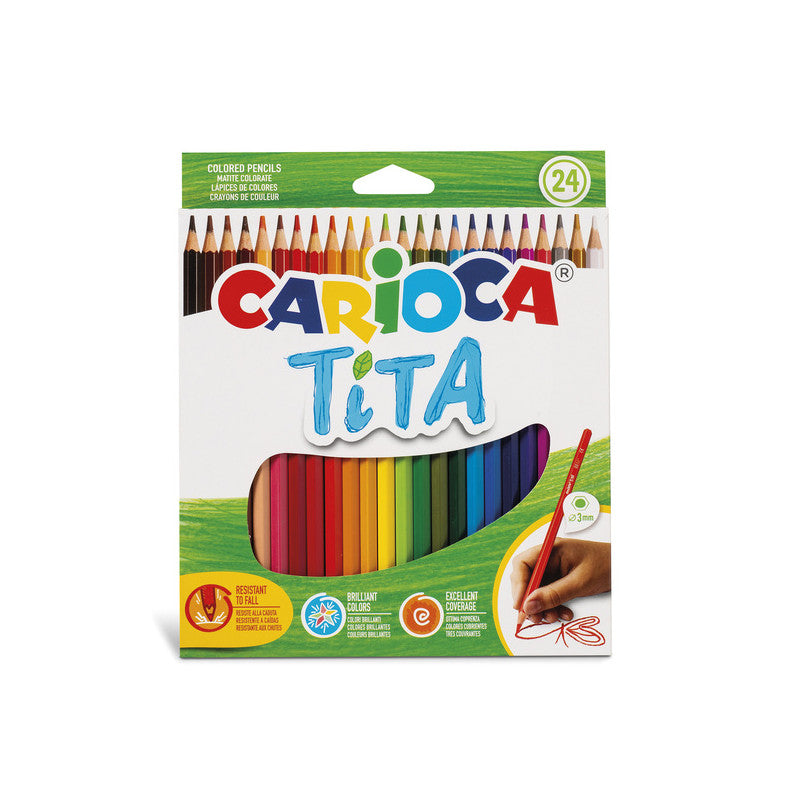 Ξυλομπογιές Carioca Tita 24 χρωμάτων