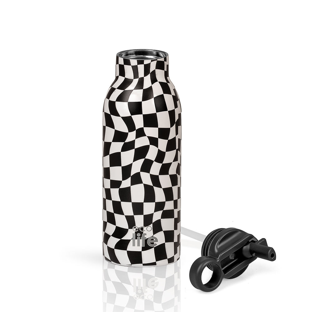 Παγούρι-ανοξείδωτο θερμός 550 ml  Ecolife Chessboard