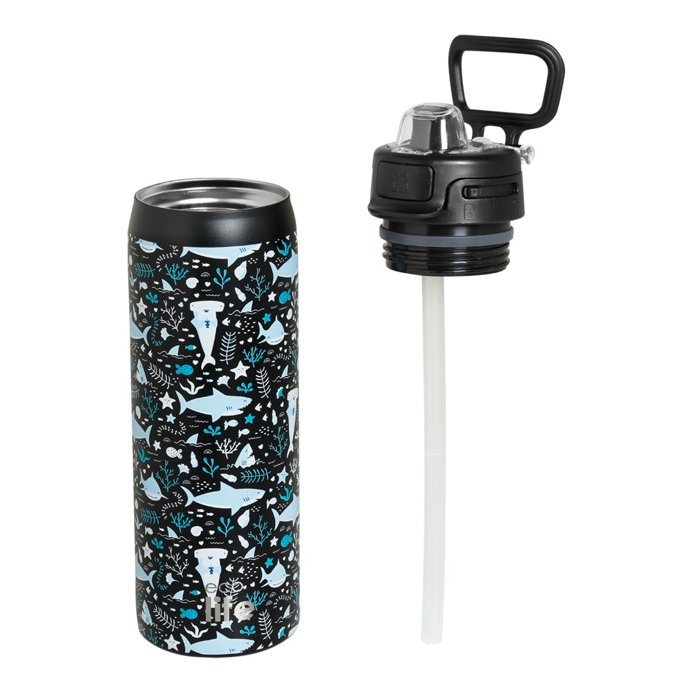 Παγούρι-ανοξείδωτο θερμός 650 ml  Ecolife καρχαρίες