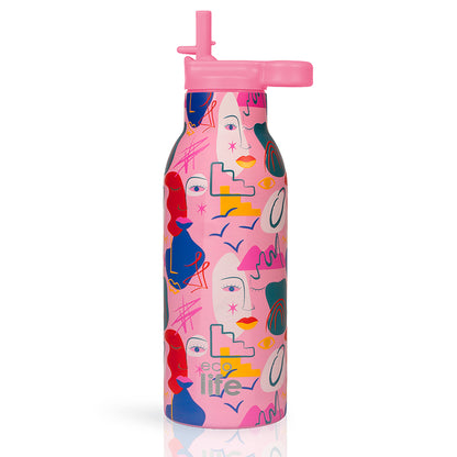 Παγούρι-ανοξείδωτο θερμός 550 ml  Ecolife faces