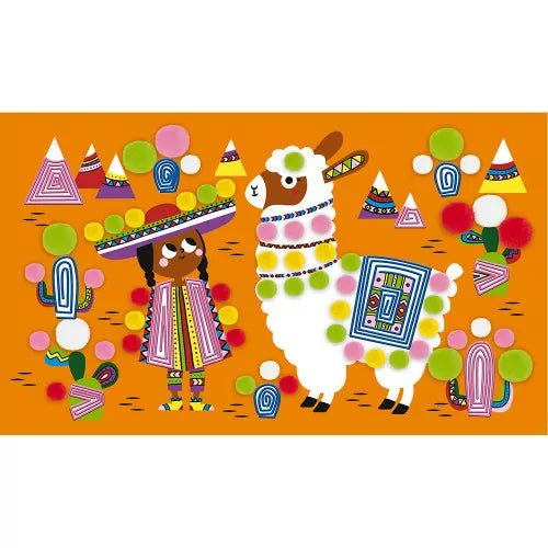 Janod crafts Llama with pom poms 4+