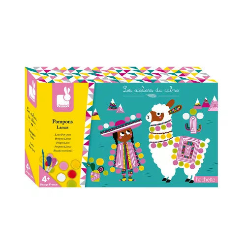 Janod crafts Llama with pom poms 4+