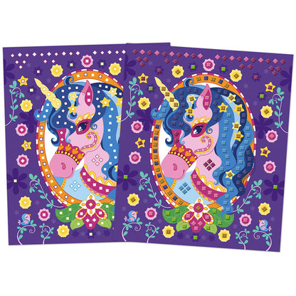 Crafts-Mosaics with ponies and unicorns 5+ 