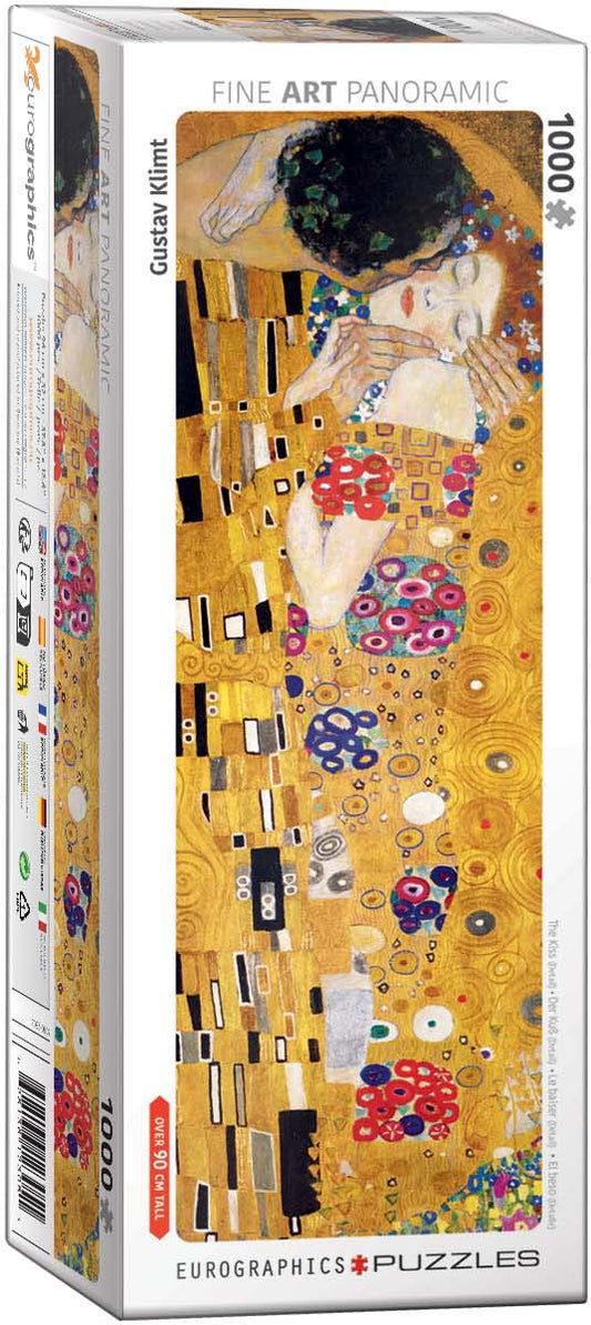Jigsaw puzzle "The Kiss" Klimt, 1000 pieces panoramic