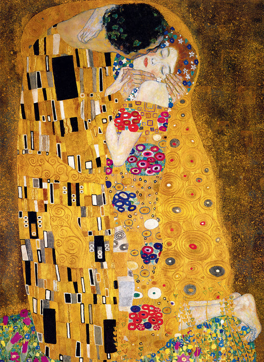 Jigsaw puzzle "The Kiss" Klimt, 1000 pieces panoramic