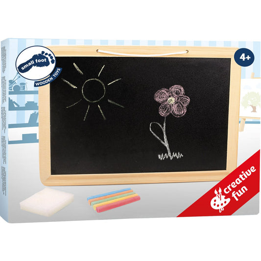 Wooden chalkboard 24x34 cm with chalks and sponge
