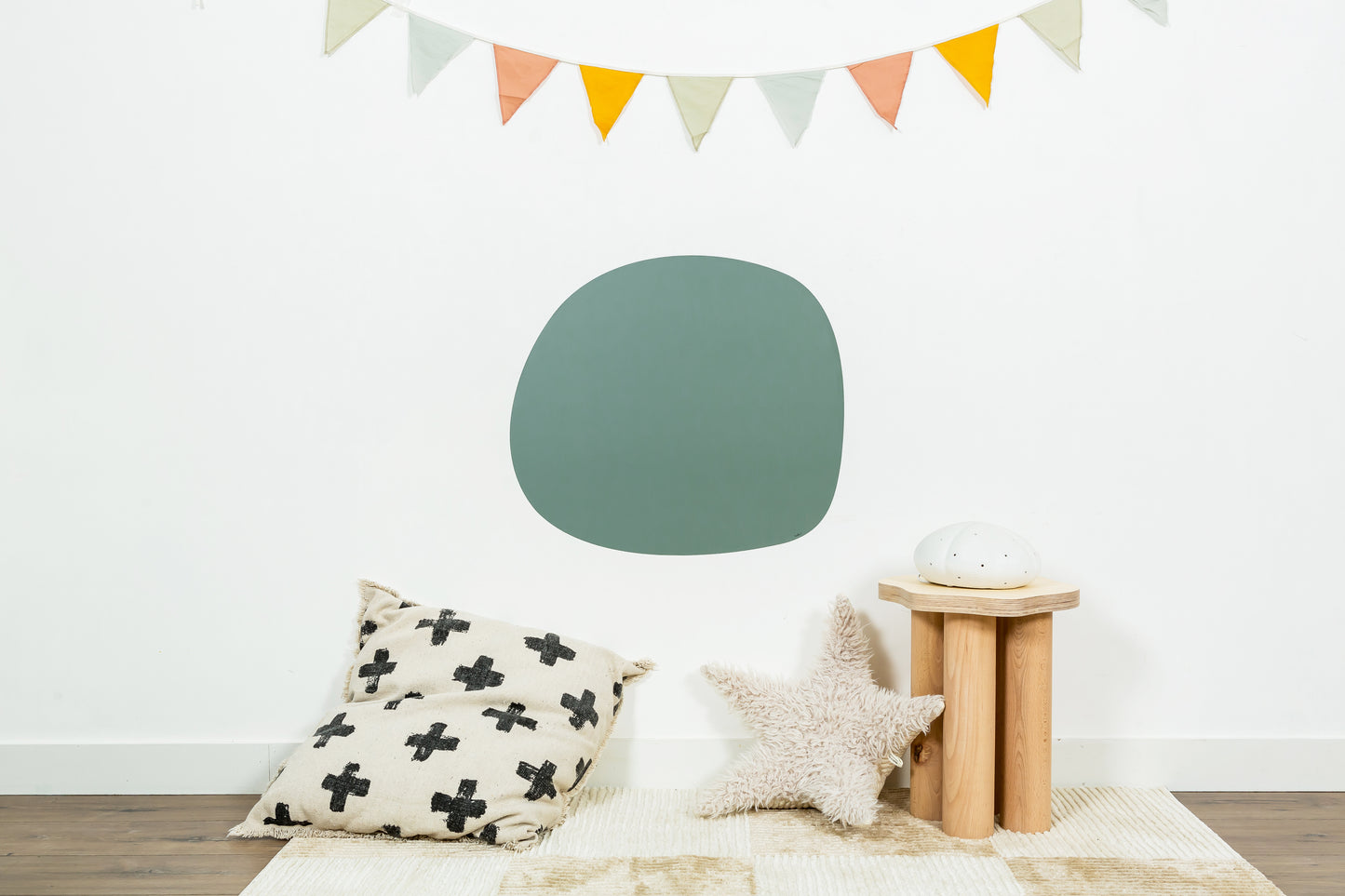 Μαγνητικός αυτοκόλλητος πίνακας οβάλ-χρωματιστό πράσινο