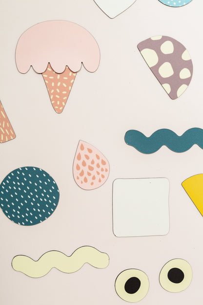 Μαγνητικός αυτοκόλλητος πίνακας χρωματιστή αψίδα-απαλό ροζ