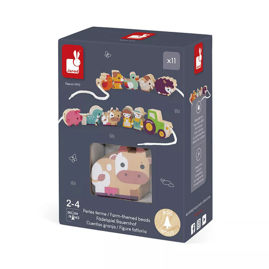 Ξύλινα στοιχεία με κορδόνι-φάρμα